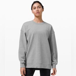 Lululemon Perfectly Oversized Crew Sweater Grey Size 12